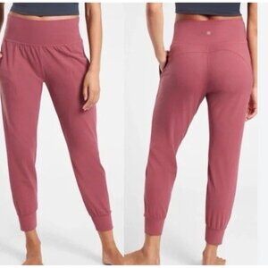 Athleta Salutation Powervita Joggers Womens Small Pink Outdoors Hiking High Rise